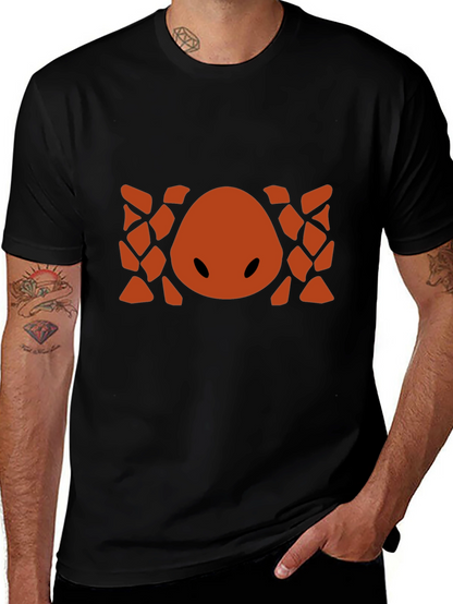 Abstract Geometric Graphic Print Crew Neck T-Shirt
