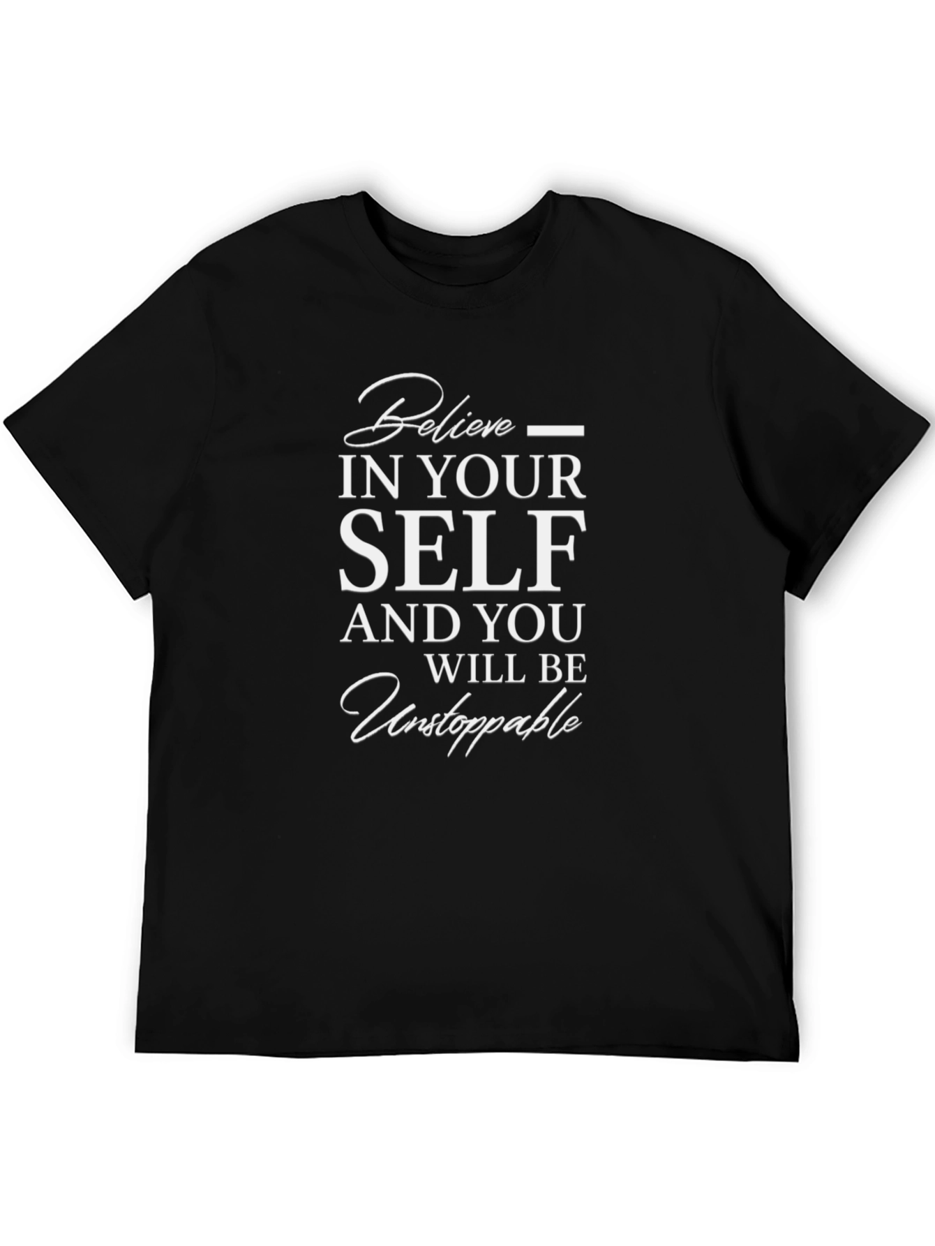 Believe in Yourself Graphic Tee - Black