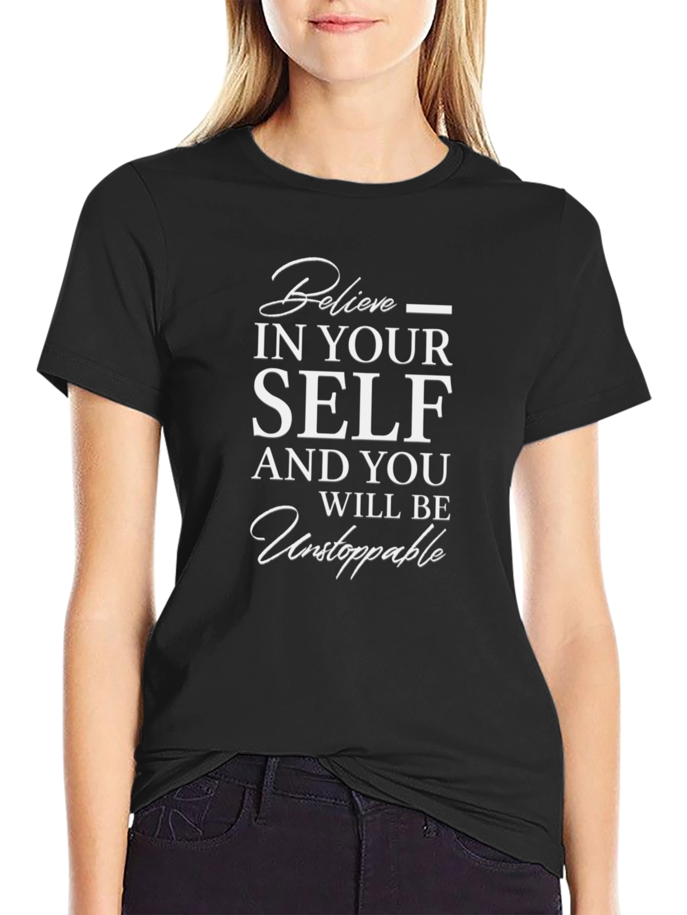 Believe in Yourself Graphic Tee - Black