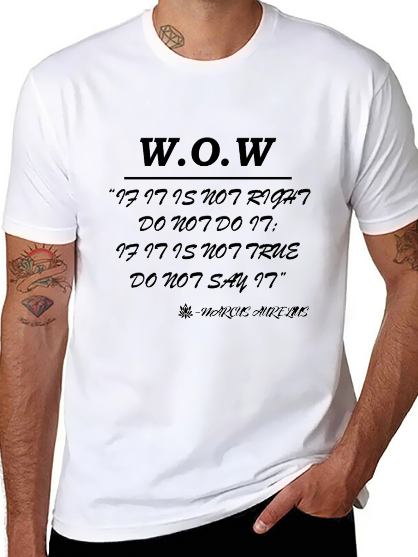 WOW Graphic Tee - Marcus Aurelius Quote