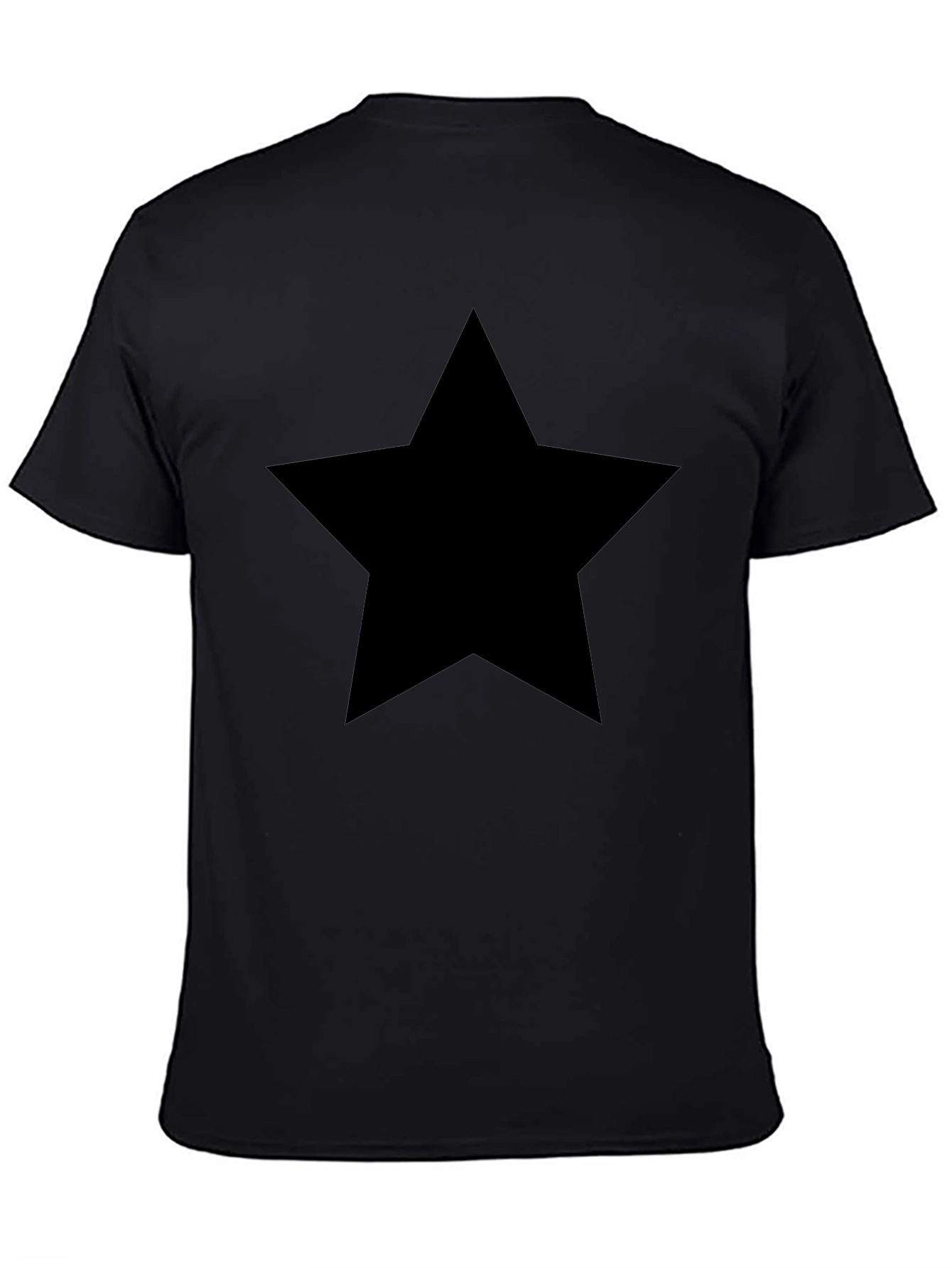 Bold Black Star T-Shirt - Stylish Mens Tee