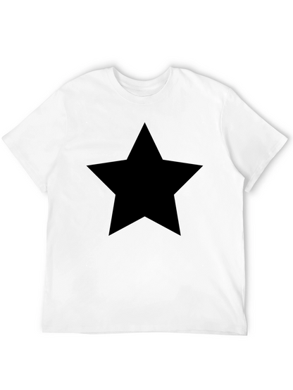 Bold Black Star T-Shirt - Stylish Mens Tee