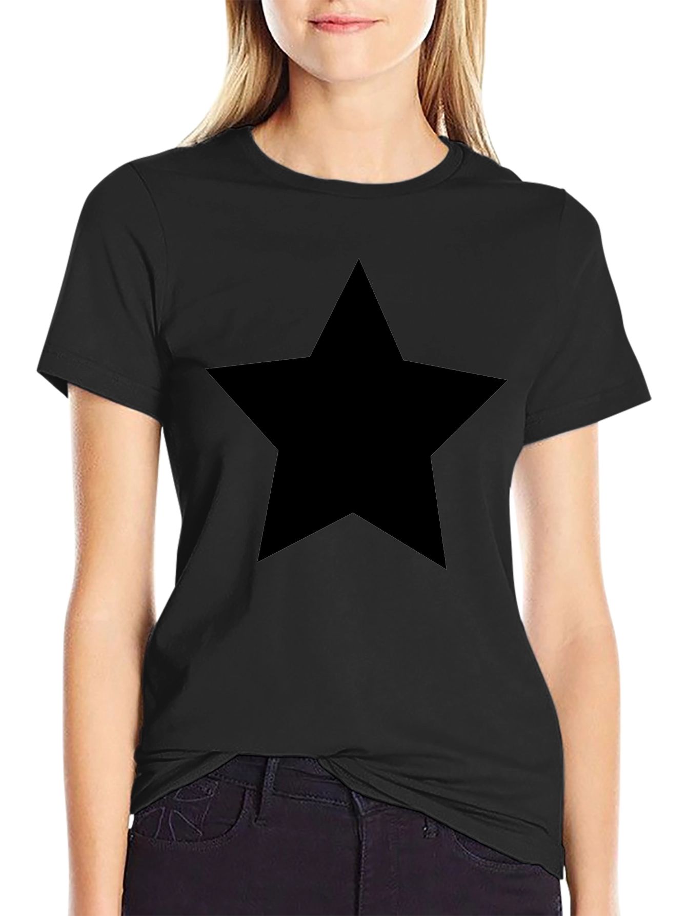 Bold Black Star T-Shirt - Stylish Mens Tee