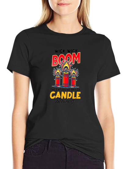 Wick Wick Boom Candle Making T-Shirt