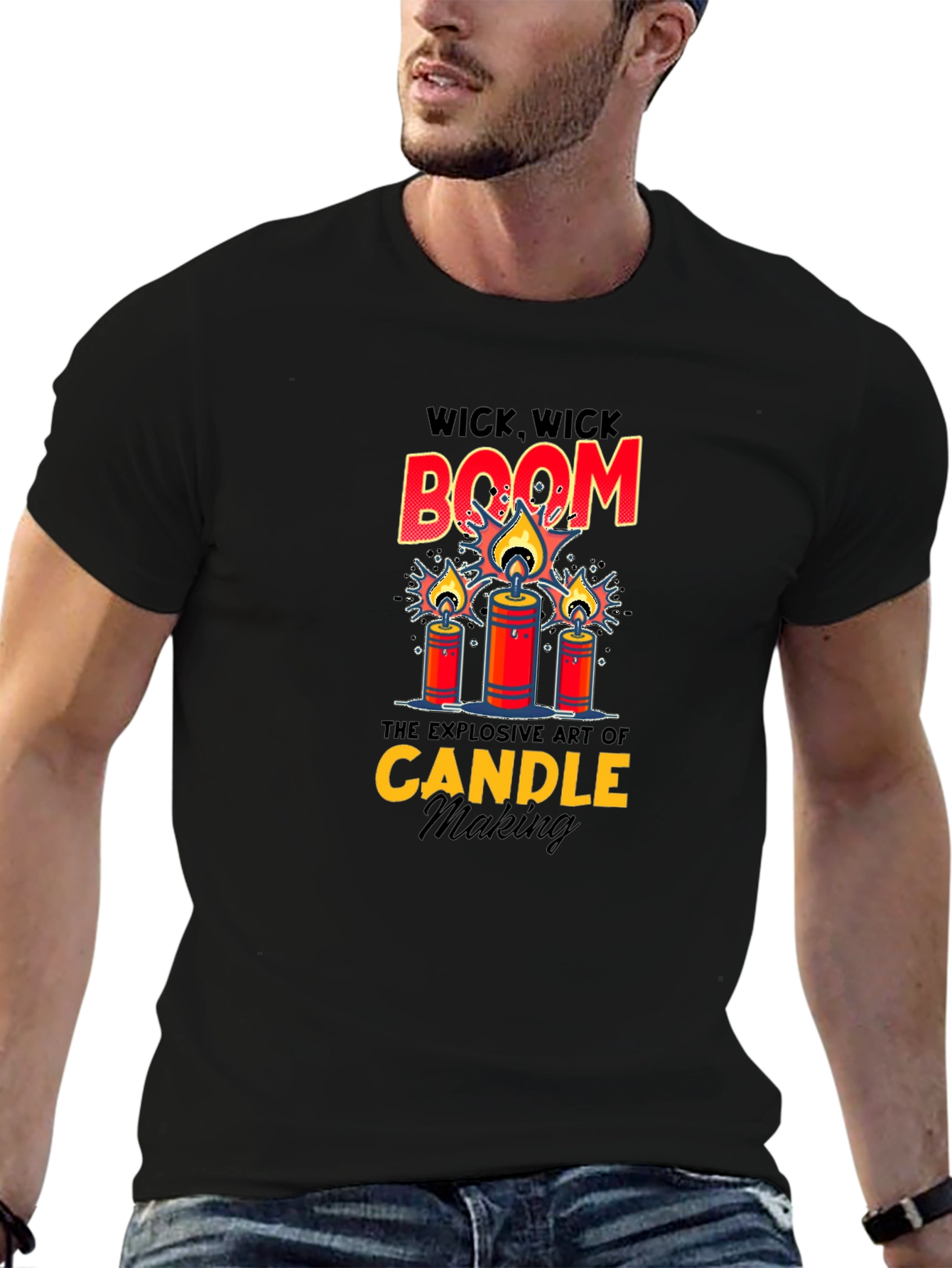 Wick Wick Boom Candle Making T-Shirt