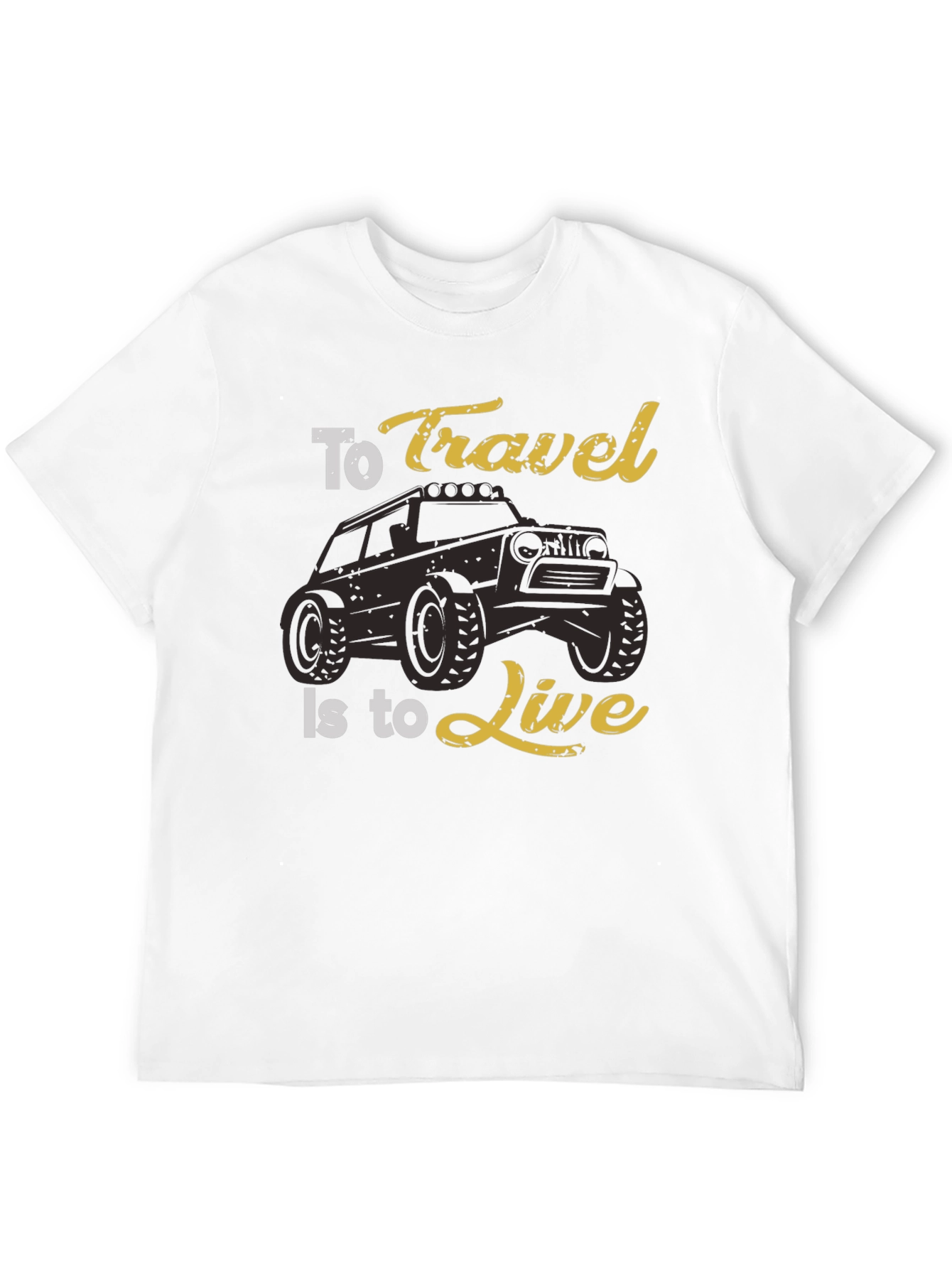 Travel to Live Black Graphic Tee for Adventurers