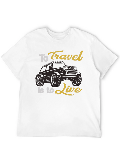 Travel to Live Black Graphic Tee for Adventurers