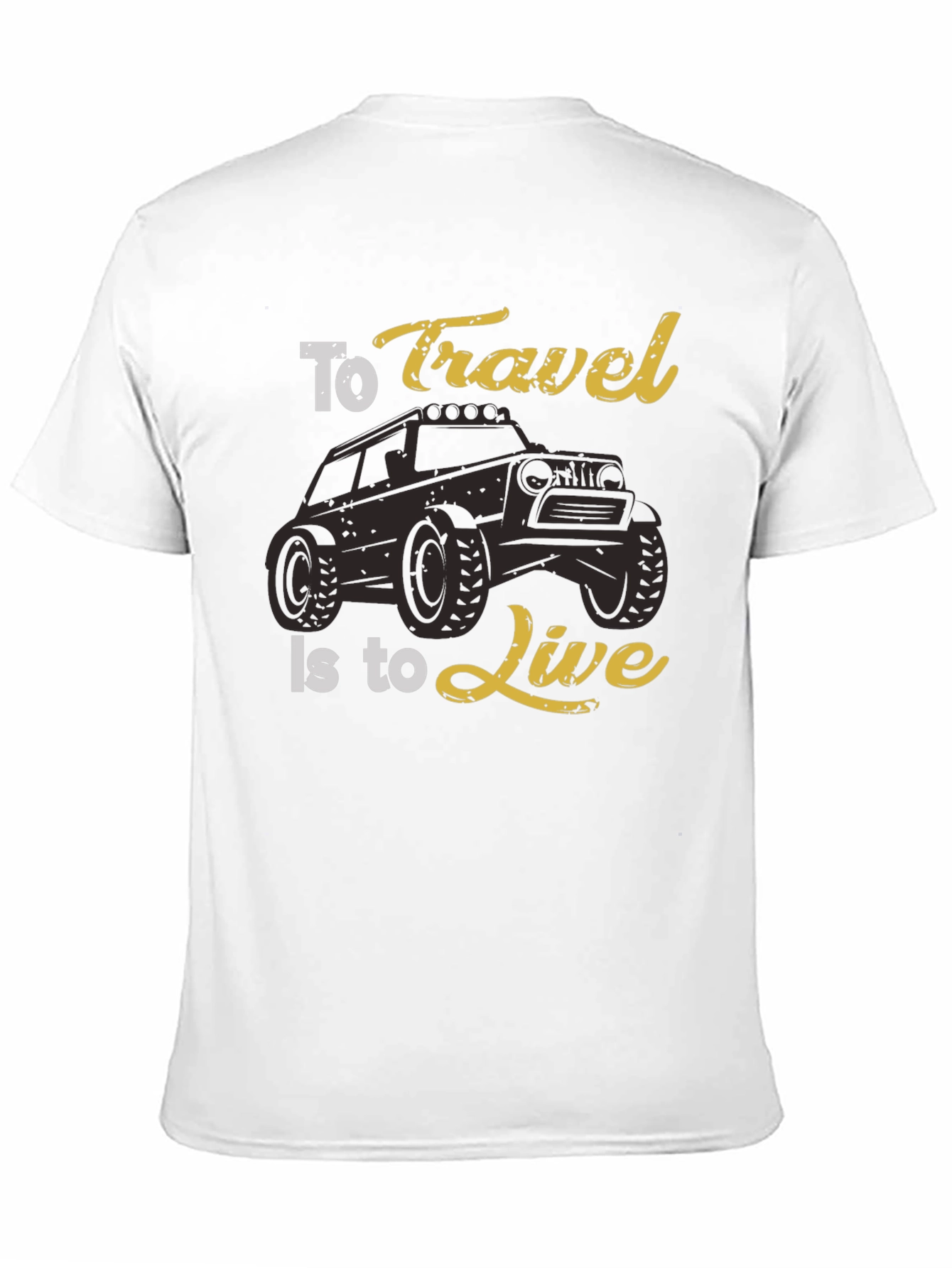 Travel to Live Black Graphic Tee for Adventurers