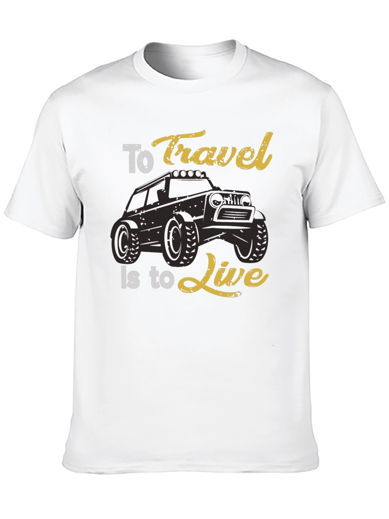 Travel to Live Black Graphic Tee for Adventurers