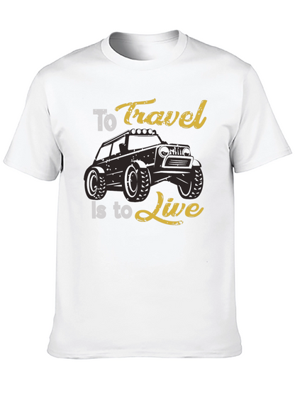 Travel to Live Black Graphic Tee for Adventurers