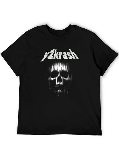 Y2krash Skull Graphic Black T-Shirt