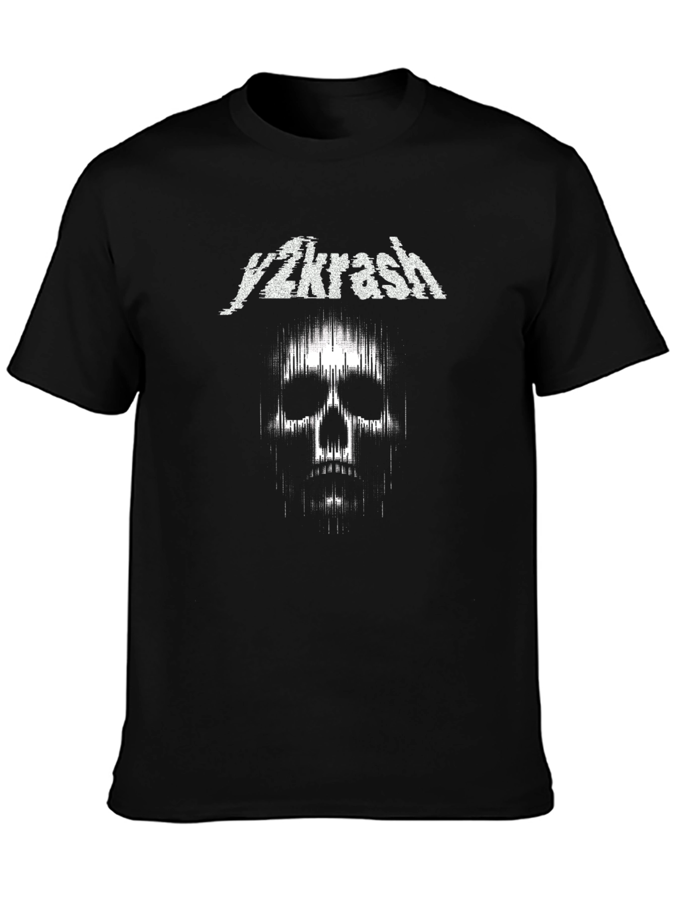 Y2krash Skull Graphic Black T-Shirt