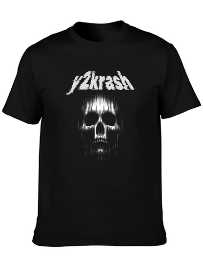 Y2krash Skull Graphic Black T-Shirt