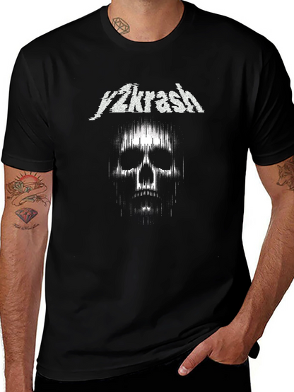 Y2krash Skull Graphic Black T-Shirt