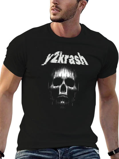 Y2krash Skull Graphic Black T-Shirt