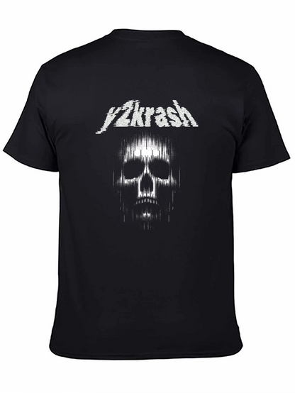 Y2krash Skull Graphic Black T-Shirt