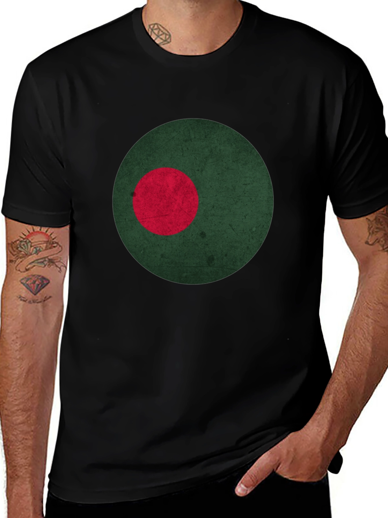 Bangladesh Flag Inspired Graphic Tee