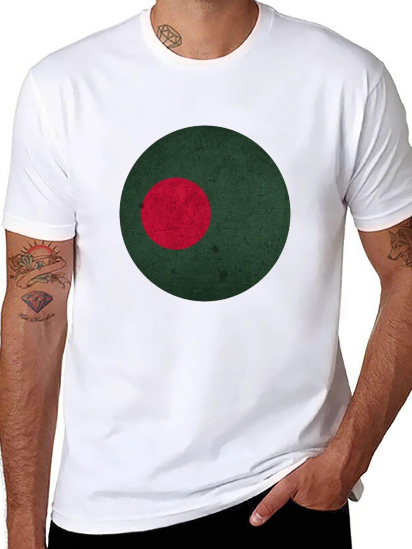 Bangladesh Flag Inspired Graphic Tee