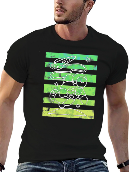 Astronaut Graphic Print Crew Neck T-Shirt