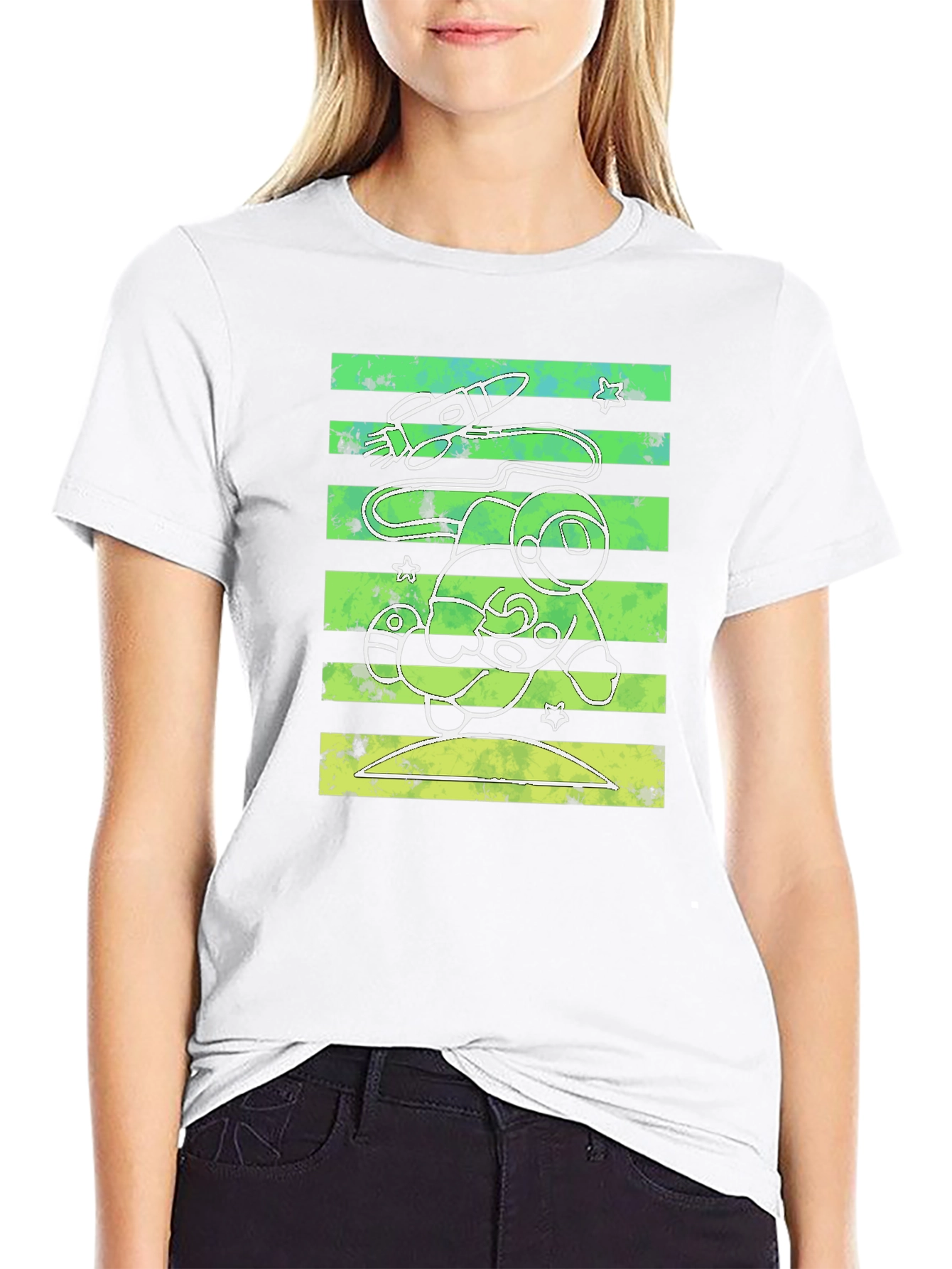 Astronaut Graphic Print Crew Neck T-Shirt