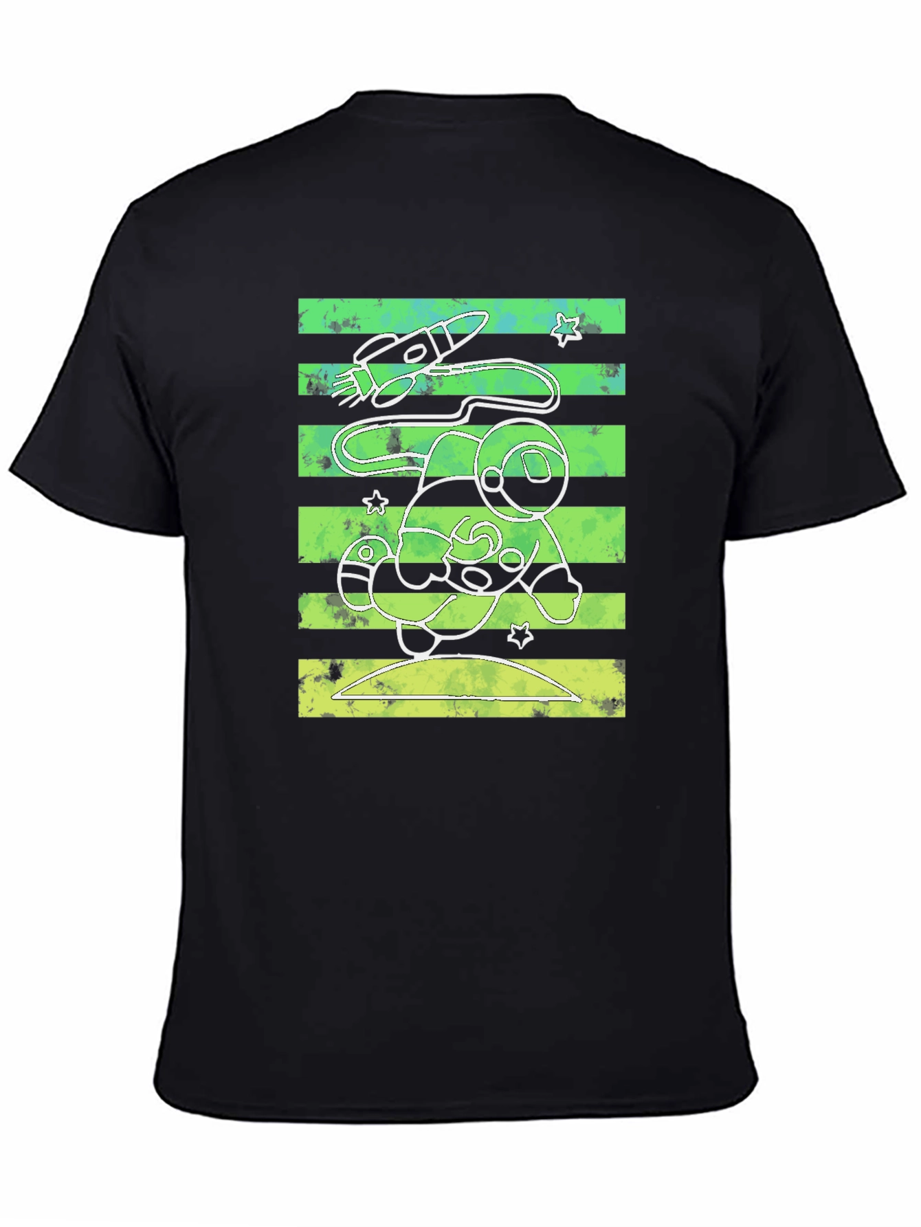 Astronaut Graphic Print Crew Neck T-Shirt