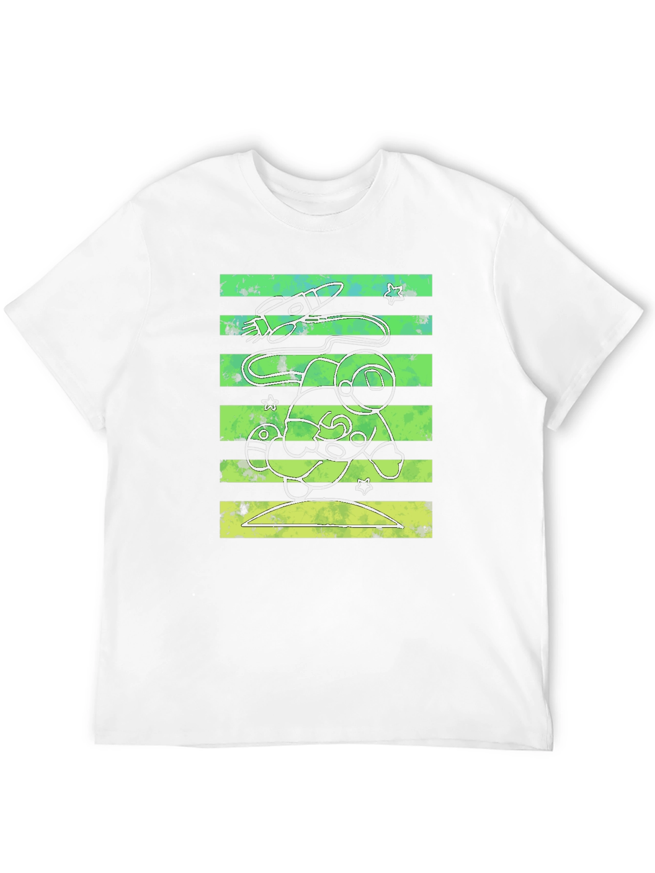 Astronaut Graphic Print Crew Neck T-Shirt