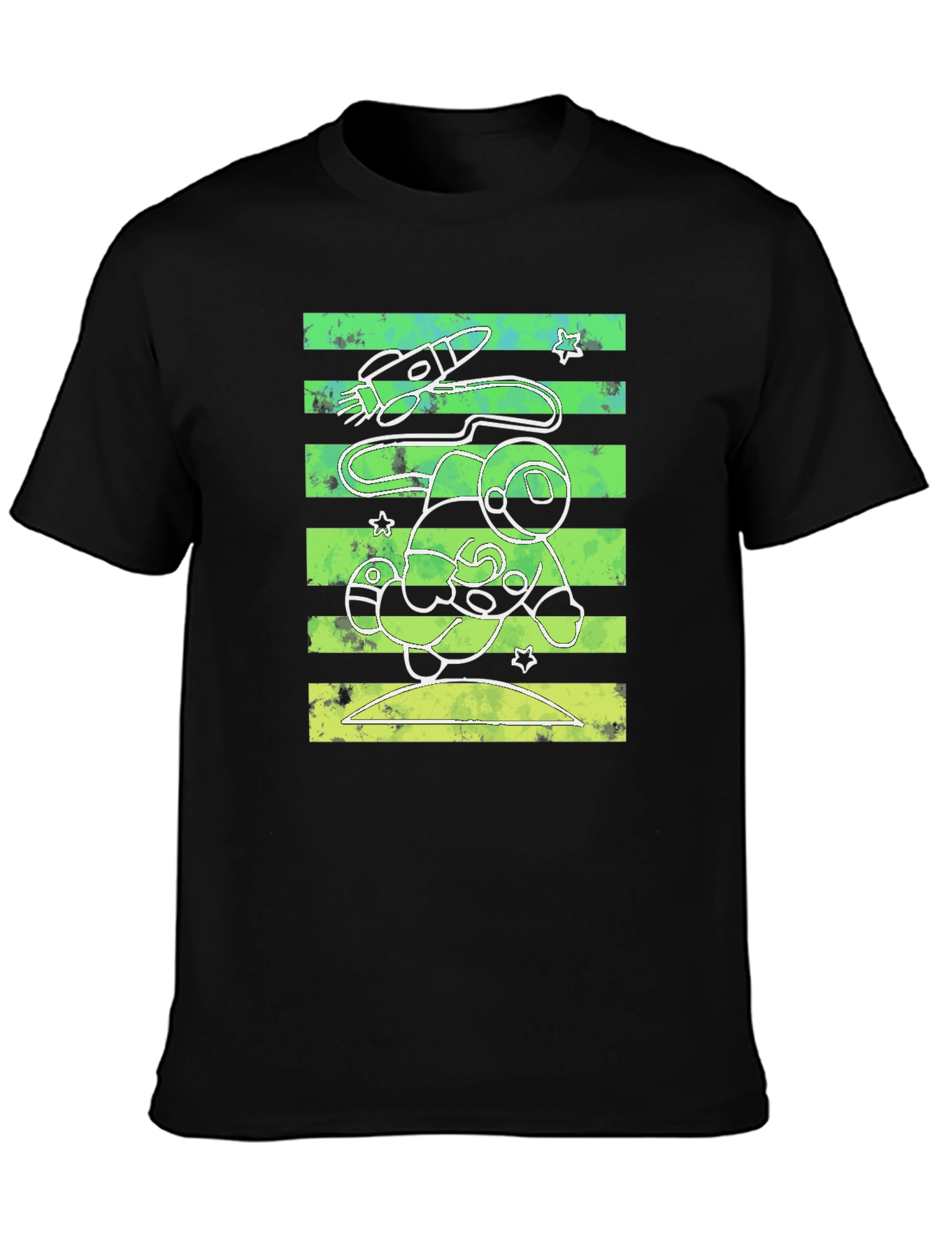Astronaut Graphic Print Crew Neck T-Shirt