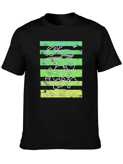 Astronaut Graphic Print Crew Neck T-Shirt