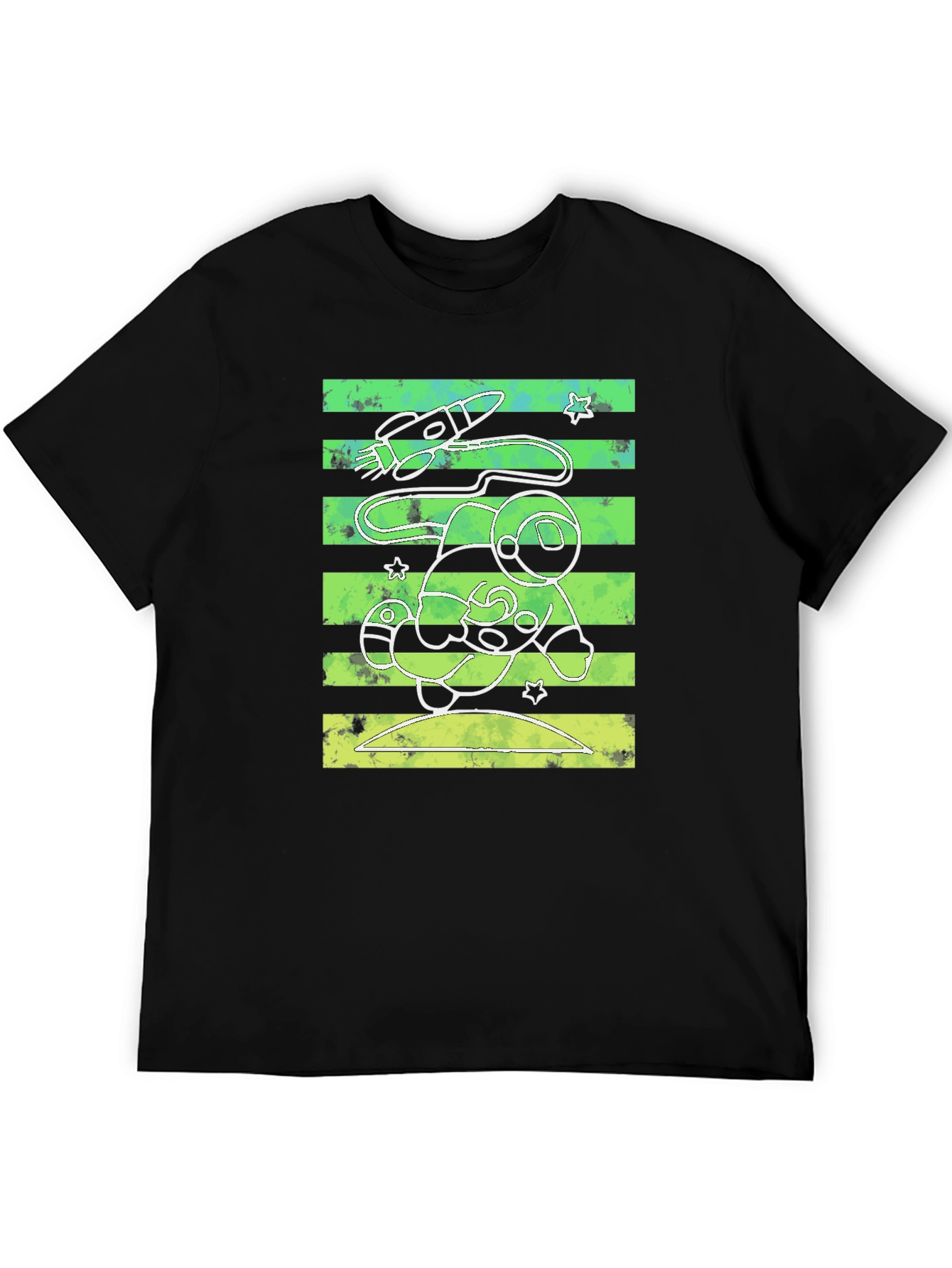 Astronaut Graphic Print Crew Neck T-Shirt