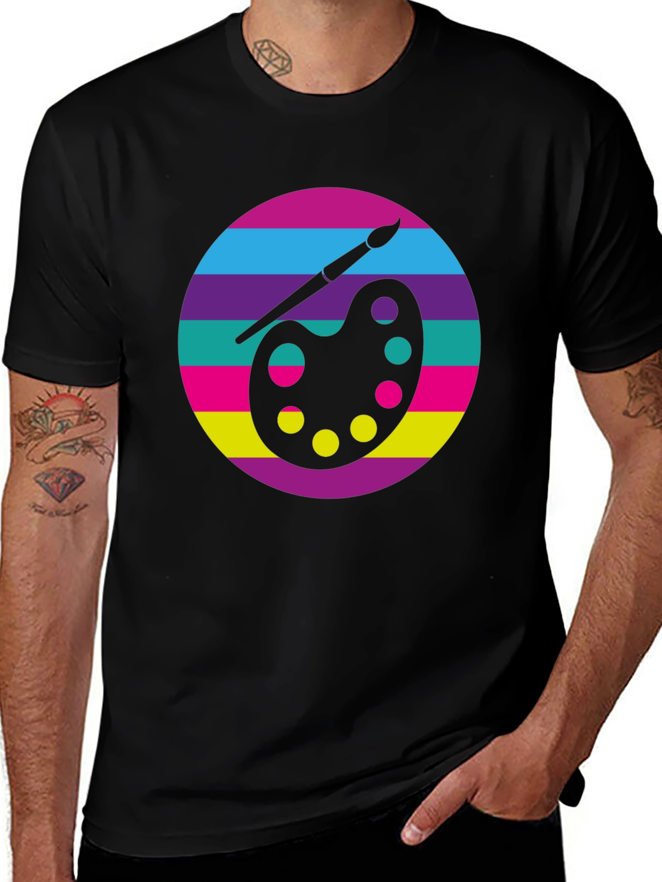 Artist Palette Graphic T-Shirt - Art Lover Tee