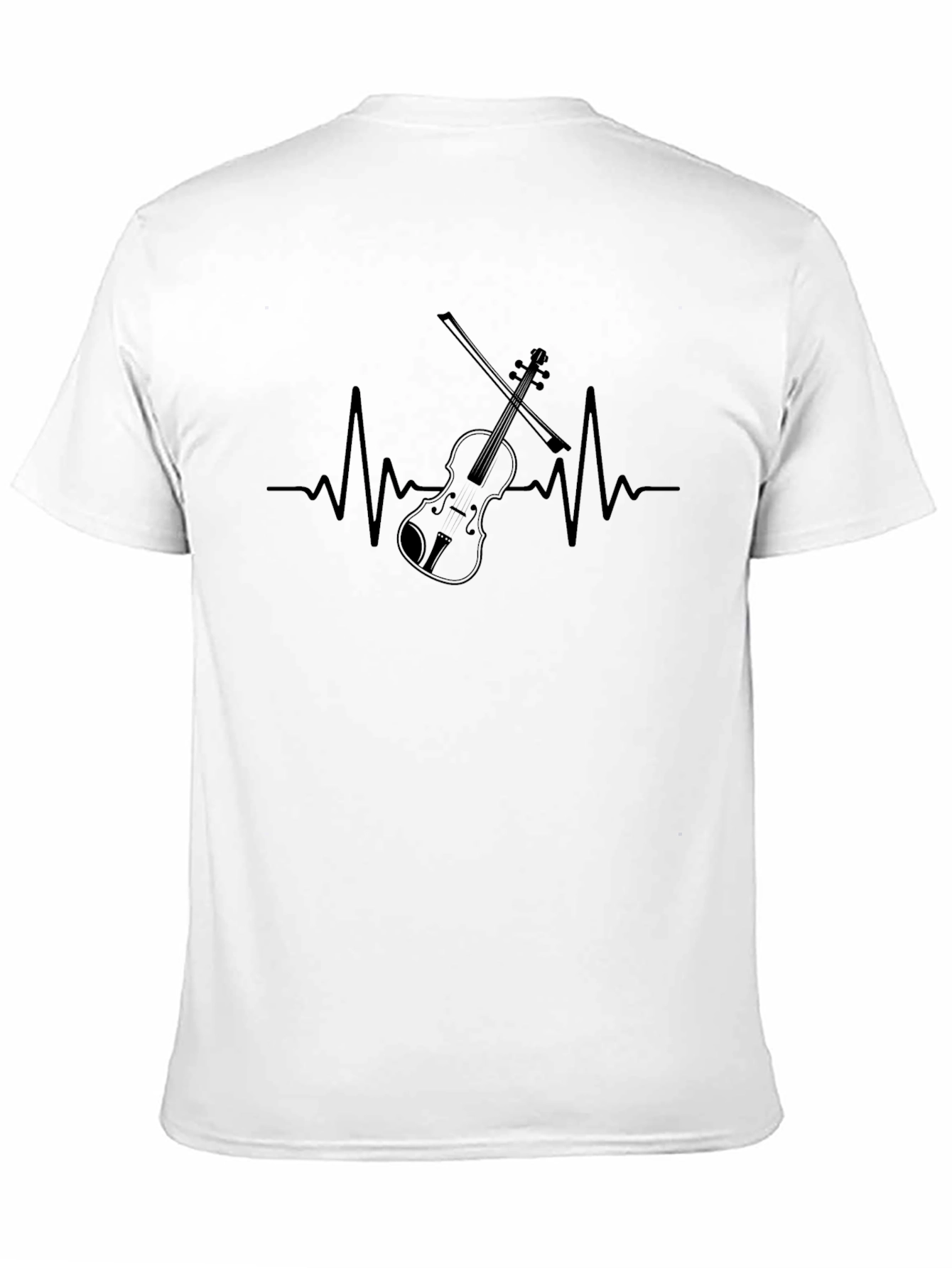 Violin Heartbeat Graphic Tee - Music Lover T-Shirt