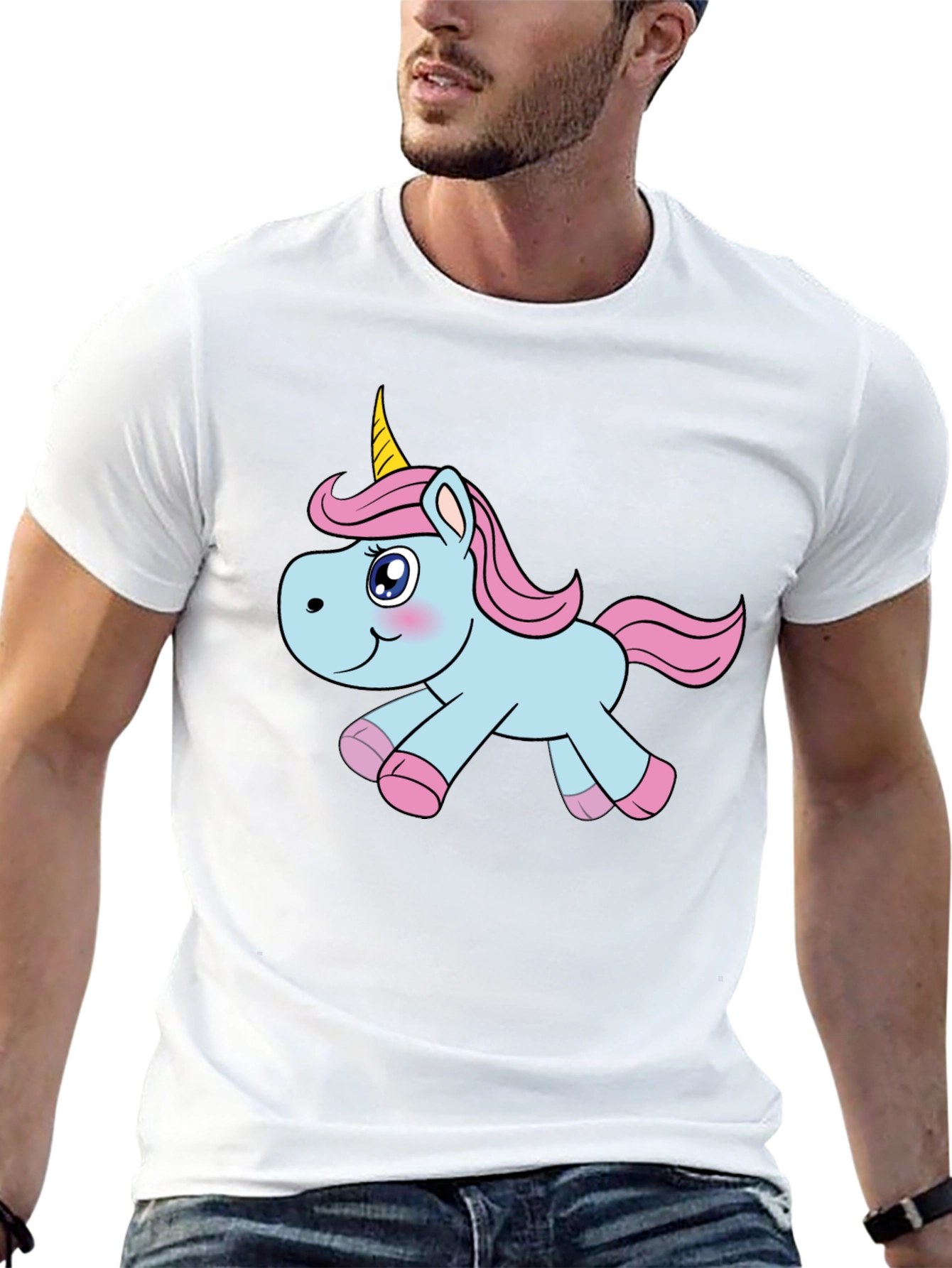 Unicorn Graphic Black T-Shirt