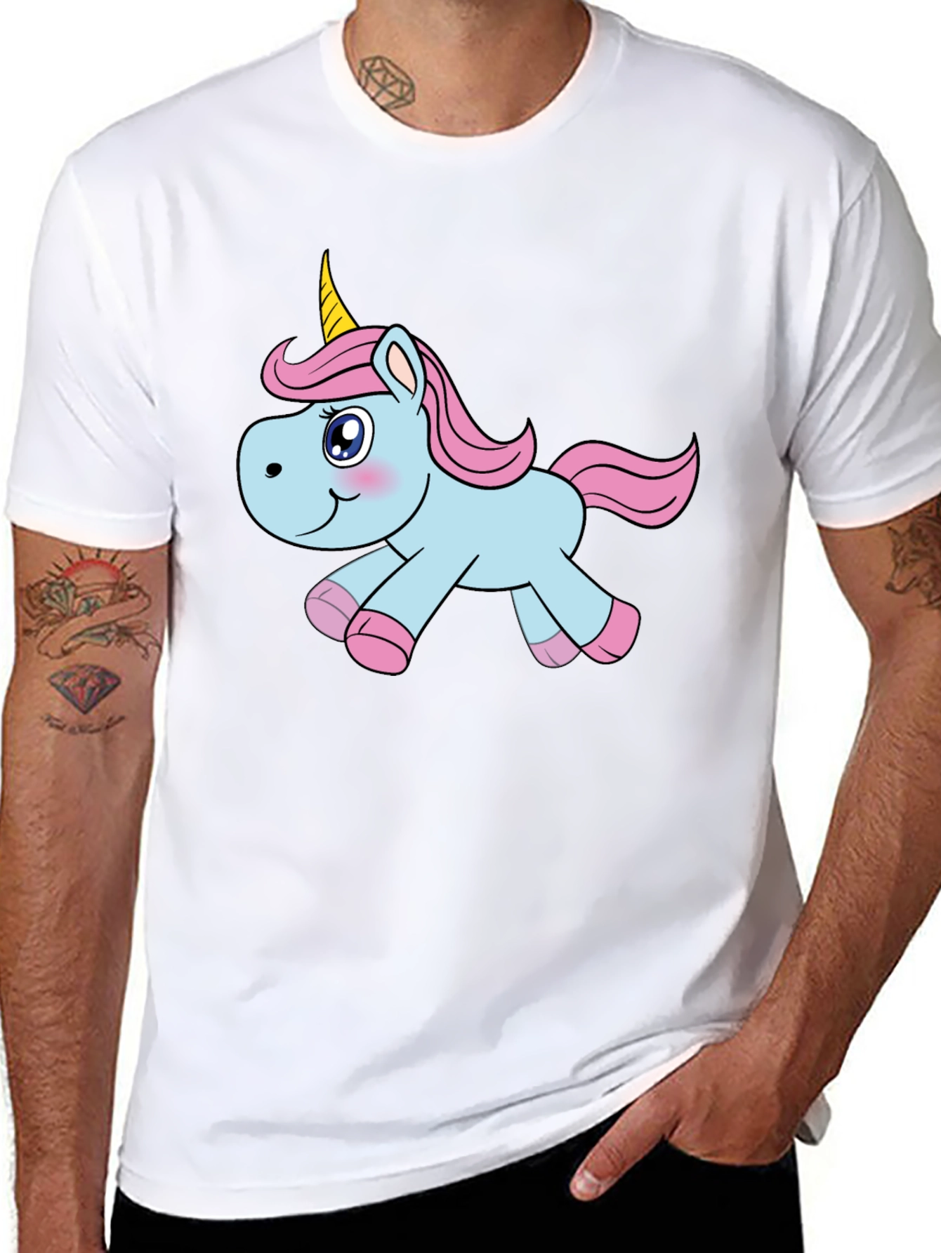 Unicorn Graphic Black T-Shirt