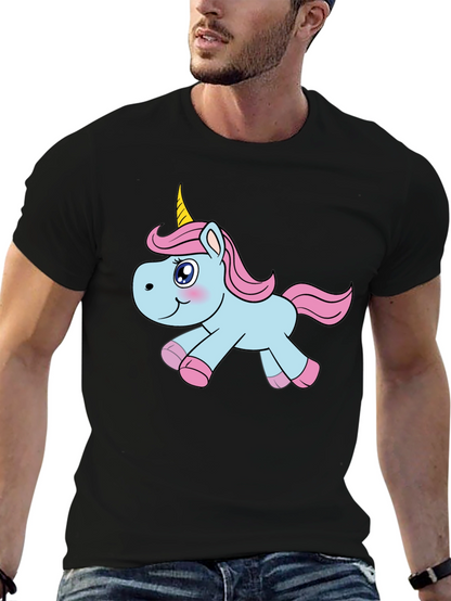 Unicorn Graphic Black T-Shirt