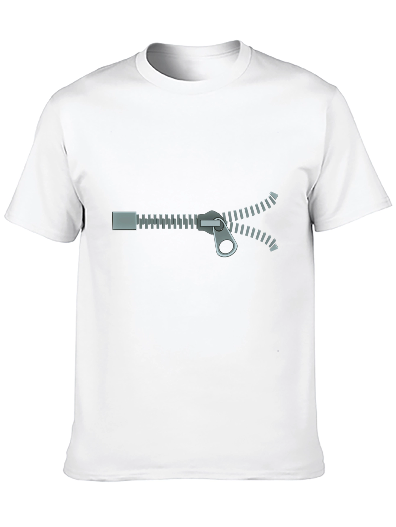 Zipper Graphic T-Shirt - Novelty Design