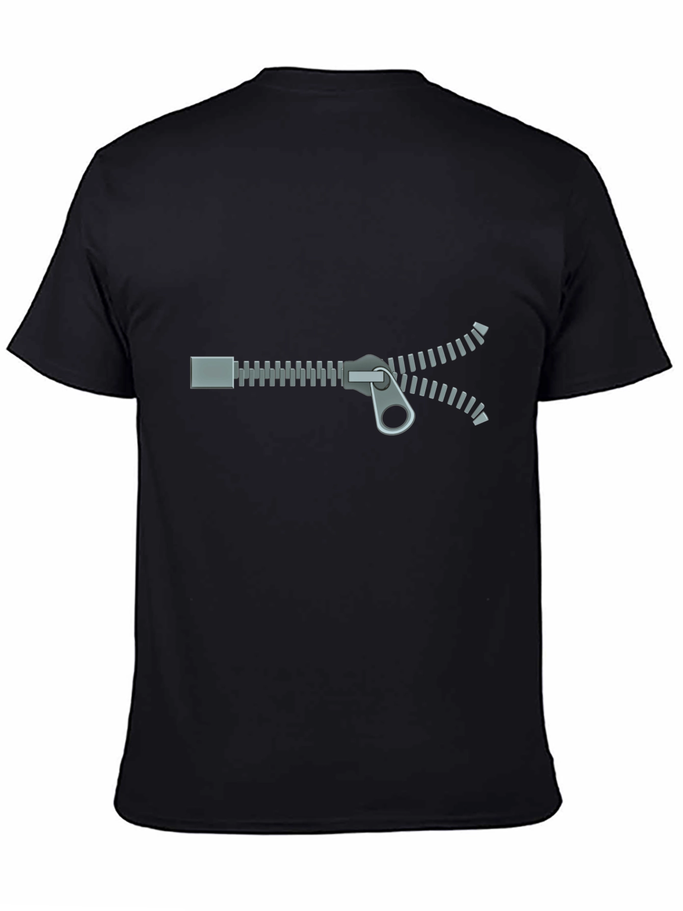 Zipper Graphic T-Shirt - Novelty Design