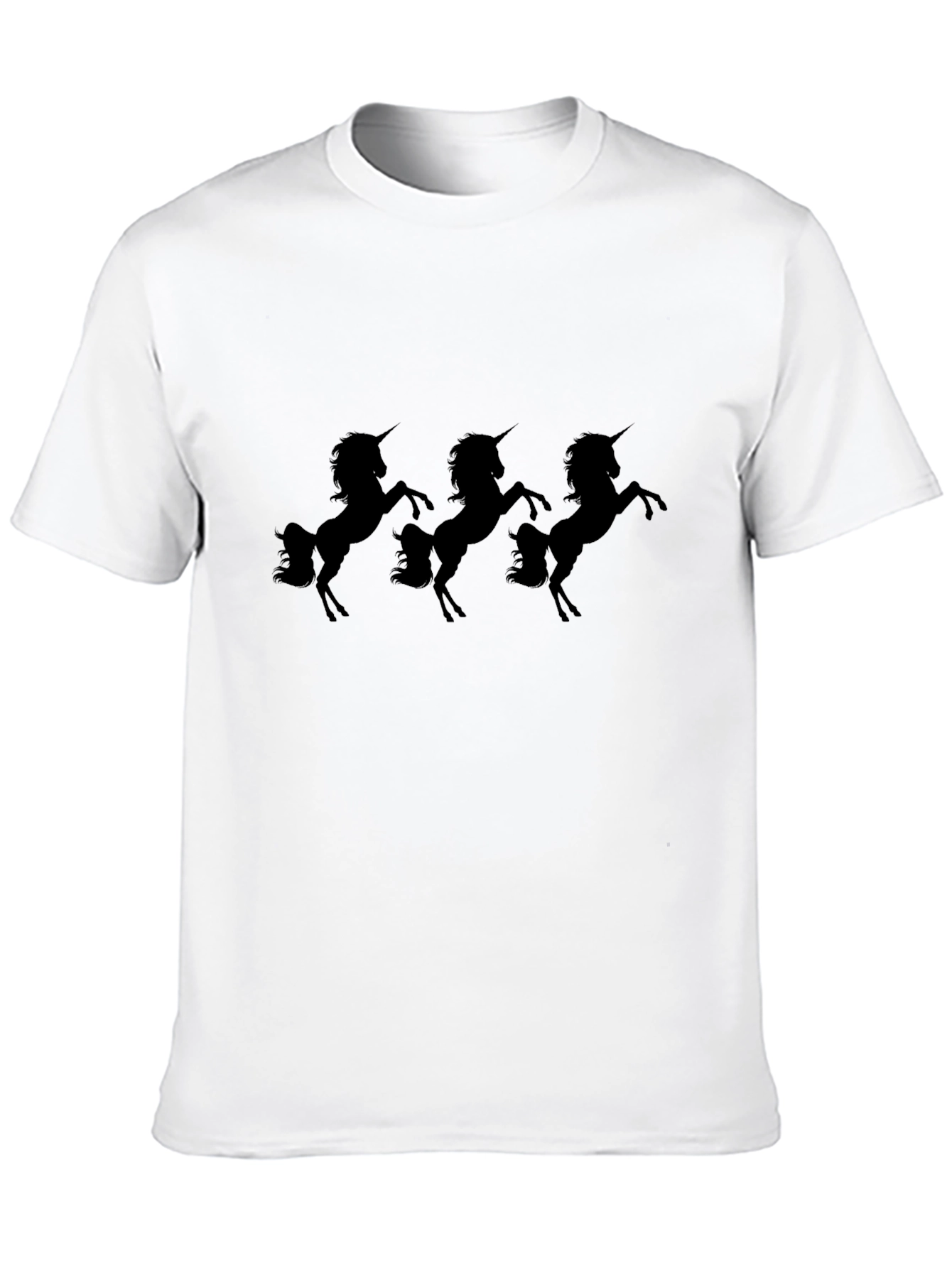 Unicorn Silhouette Graphic Black T-Shirt