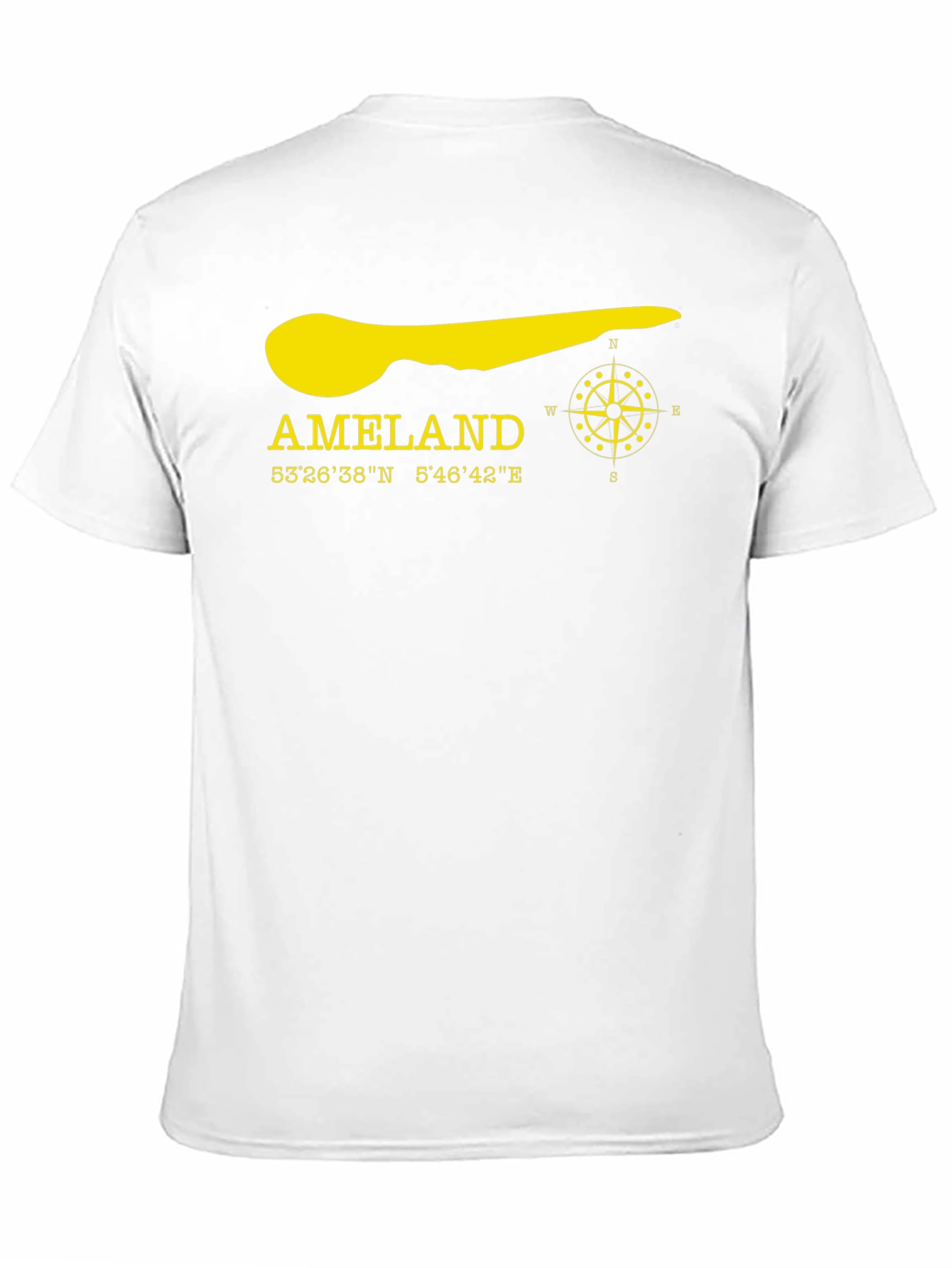 Ameland Island Coordinates T-Shirt - Black