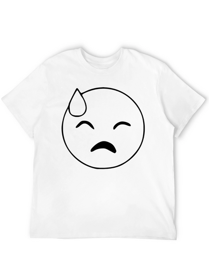 Black Emoji Sweat Drop Graphic Tee