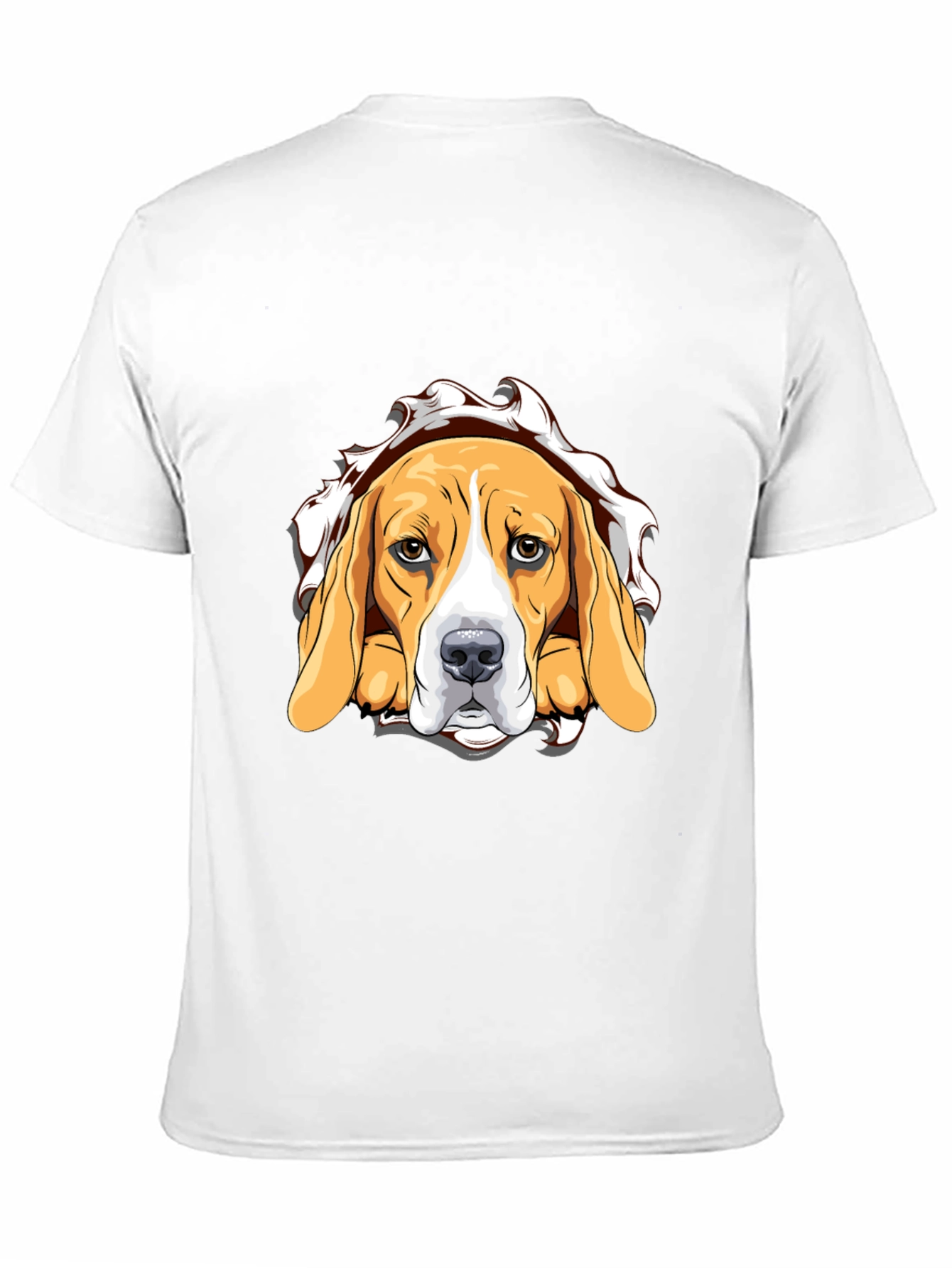 Beagle Dog Graphic Print Black T-Shirt