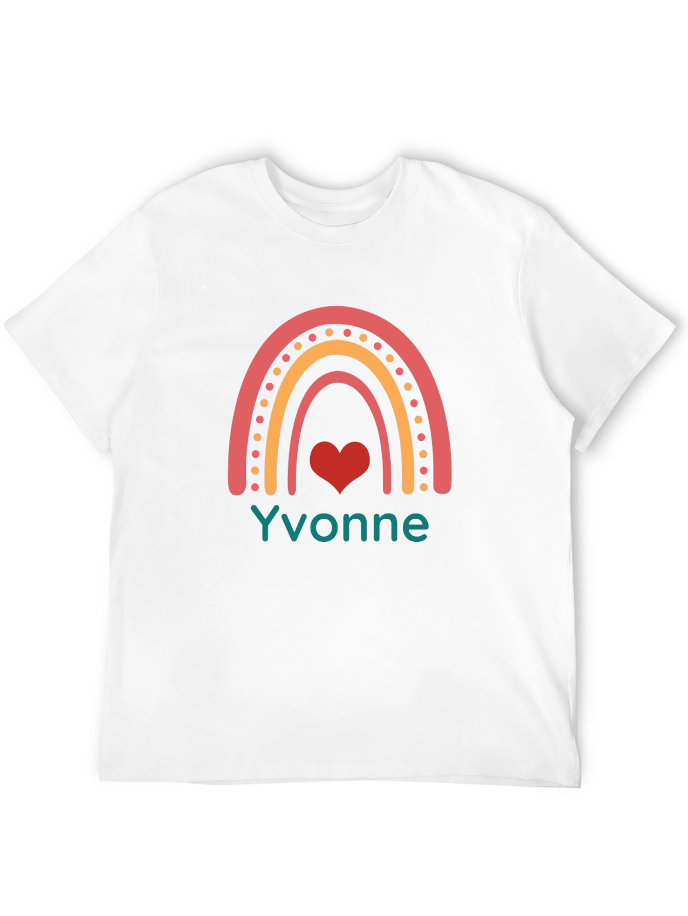 Yvonne Rainbow Heart Graphic Tee - Black