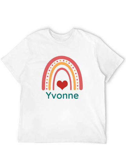 Yvonne Rainbow Heart Graphic Tee - Black