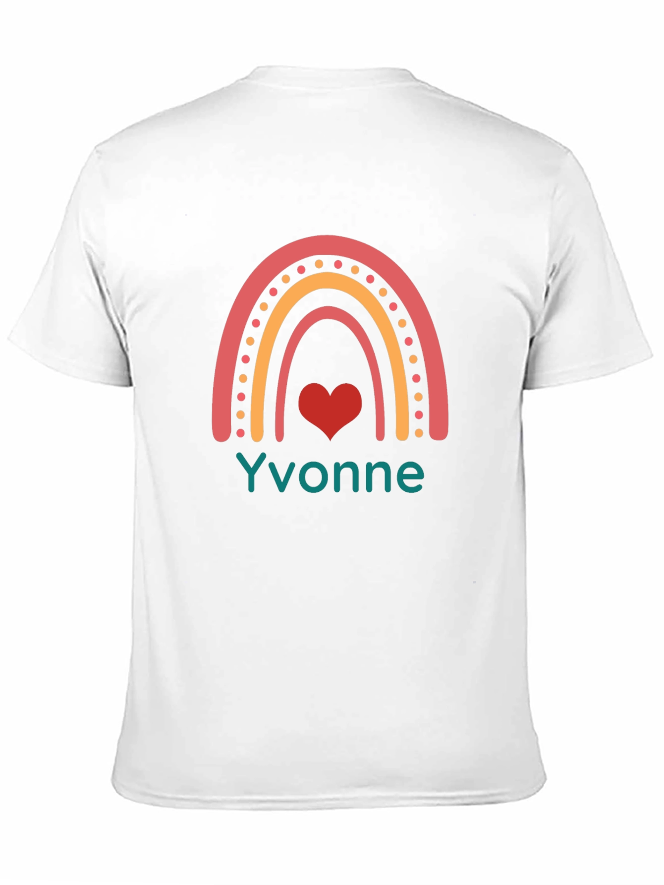 Yvonne Rainbow Heart Graphic Tee - Black