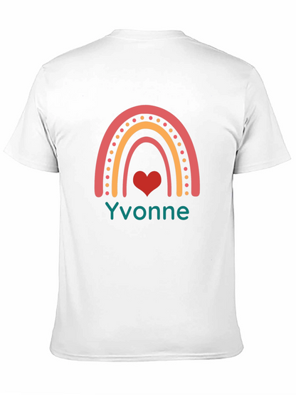 Yvonne Rainbow Heart Graphic Tee - Black