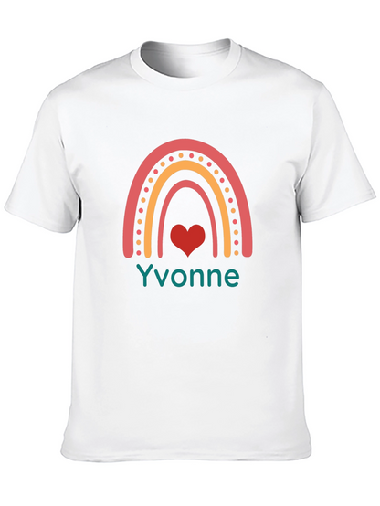 Yvonne Rainbow Heart Graphic Tee - Black