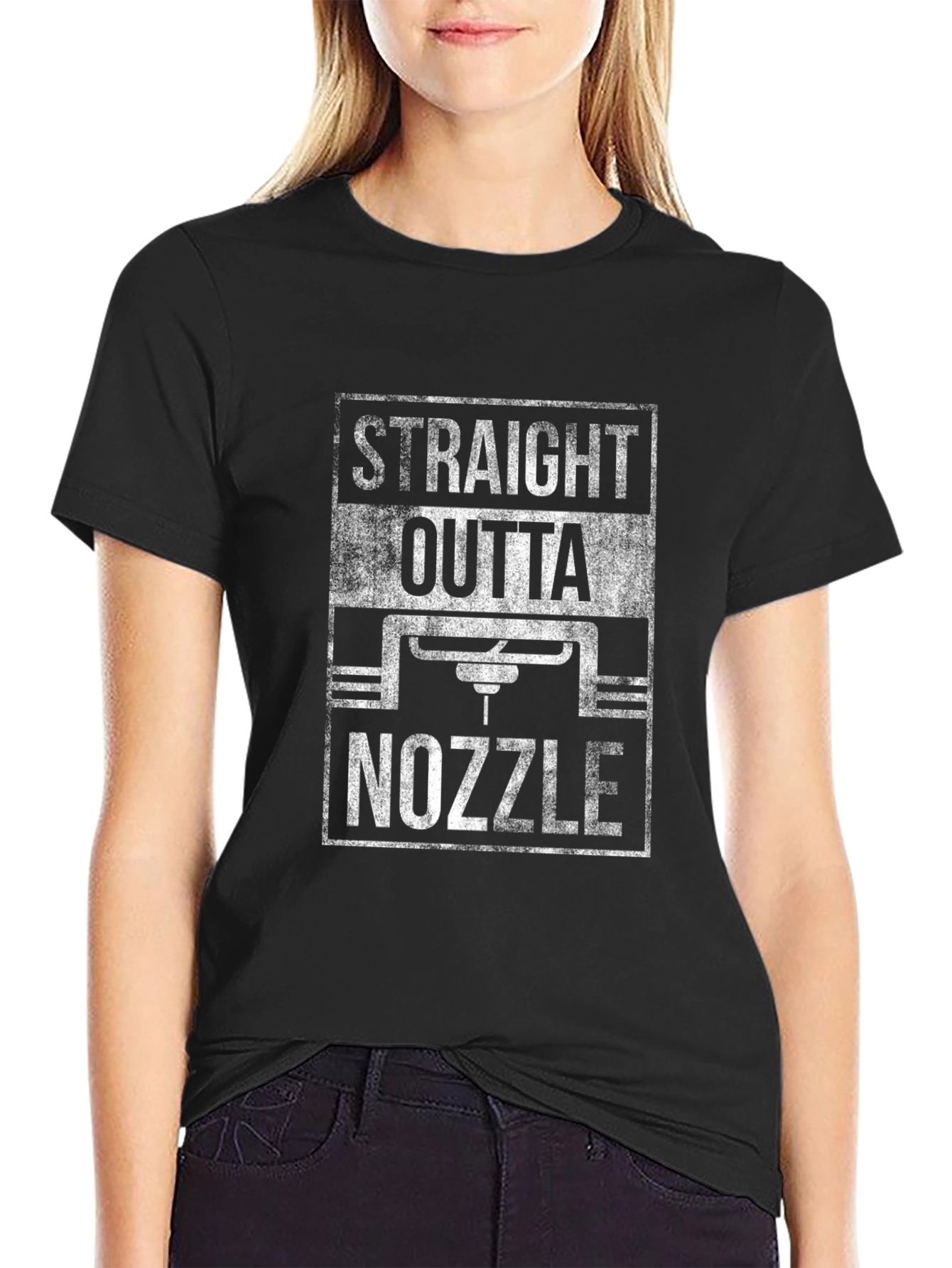 Straight Outta Nozzle T-Shirt - 3D Printing Fan Apparel
