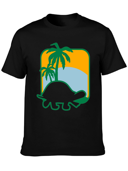 Tropical Turtle Graphic Tee - Beach Vibes