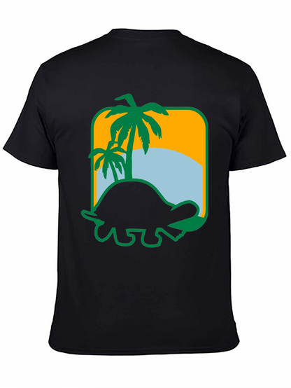 Tropical Turtle Graphic Tee - Beach Vibes