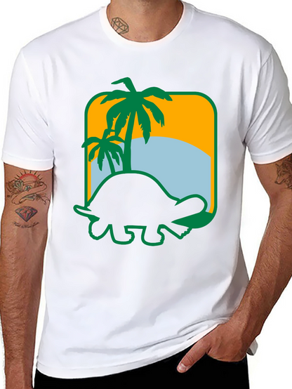 Tropical Turtle Graphic Tee - Beach Vibes