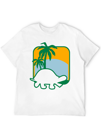 Tropical Turtle Graphic Tee - Beach Vibes